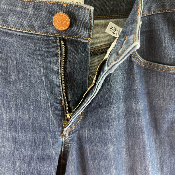 LOFT Medium Wash Curvy Skinny Ankle Fit Mid Rise Jeans Size 30/10 - Picture 4 of 7